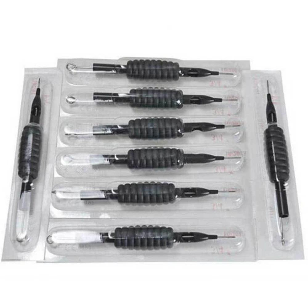 5PCS Useful Sterile Disposable Black Tattoo Tube Grips For Machine Kit Set Supply for Wholesale |