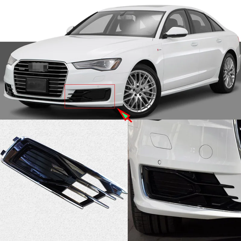 Черный Автомобильный передний бампер противотуманные фары крышка рамка лампы