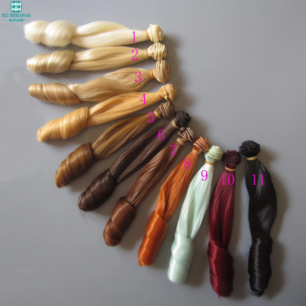 20 см толстые парики с волнистыми волосами для куклы 1/3 1/4 1/6 BJD DIY куклы|curly doll wig|doll