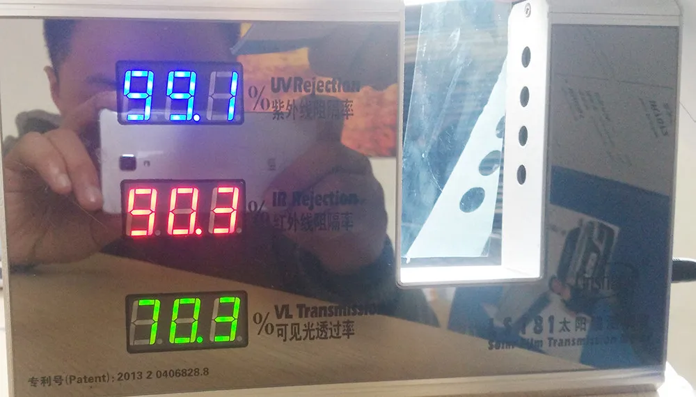 Светло-синяя оконная Тонировочная пленка VLT 75% Авто домик на колесах рулон 50 см * 2