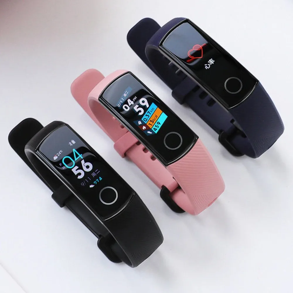 Смарт-браслет huawei Honor Band 4 Amoled, цветной, 0,95 дюйма, сенсорный экран, фитнес-трекер, умный Браслет для плавания, поза, частота сердечных сокращений