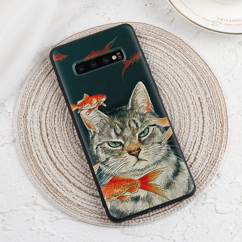 shaqimao 3D Камера крышка тиснения для samsung Galaxy S10 плюс S10e A70 A50 A10 A20e A30 A40 A60 A3 A5 A7 A9 A6 A8 плюс чехлы - Цвет: shaqimao