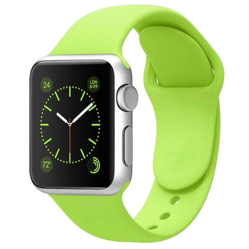38 мм 40 мм 42 мм 44 мм спортивный мягкий силиконовый ремешок для часов Apple Watch серии 1 2 3 4 Сменный ремень наручный ремешок для iWatch