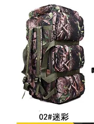 02 camouflage 90L большая емкость камуфляжная сумка для альпинизма, сумка для багажа, сумка для путешествий, рюкзак для палатки, сумка без рамки A5108 - Цвет: 02 camouflage