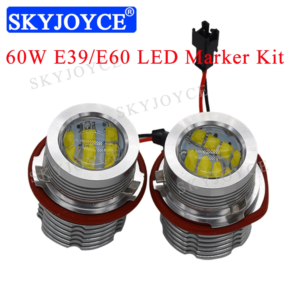 2*60W 120W E39 E60 B M W светодиодсветодиодный глаза ангела белые синие красные желтые