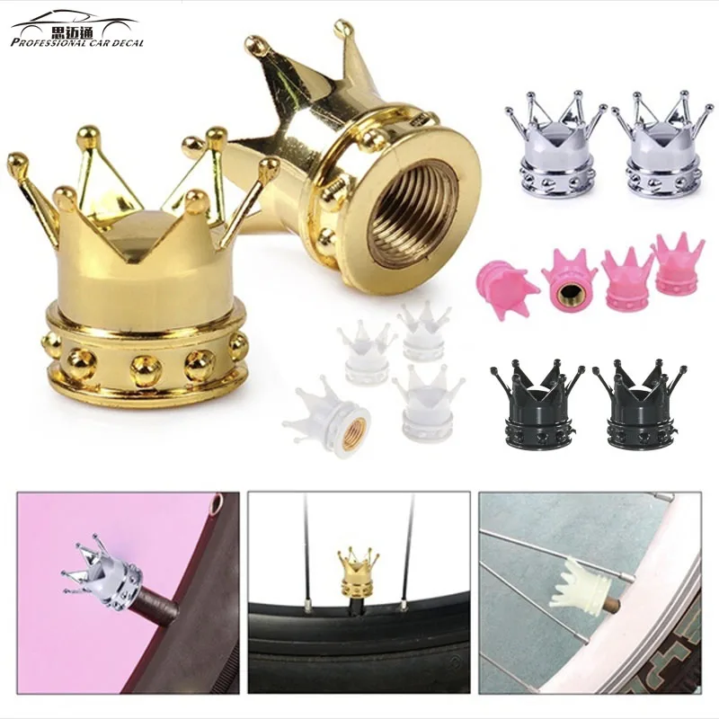 Универсальный king queen корона для автомобиля грузовика мотоцикла шины клапан