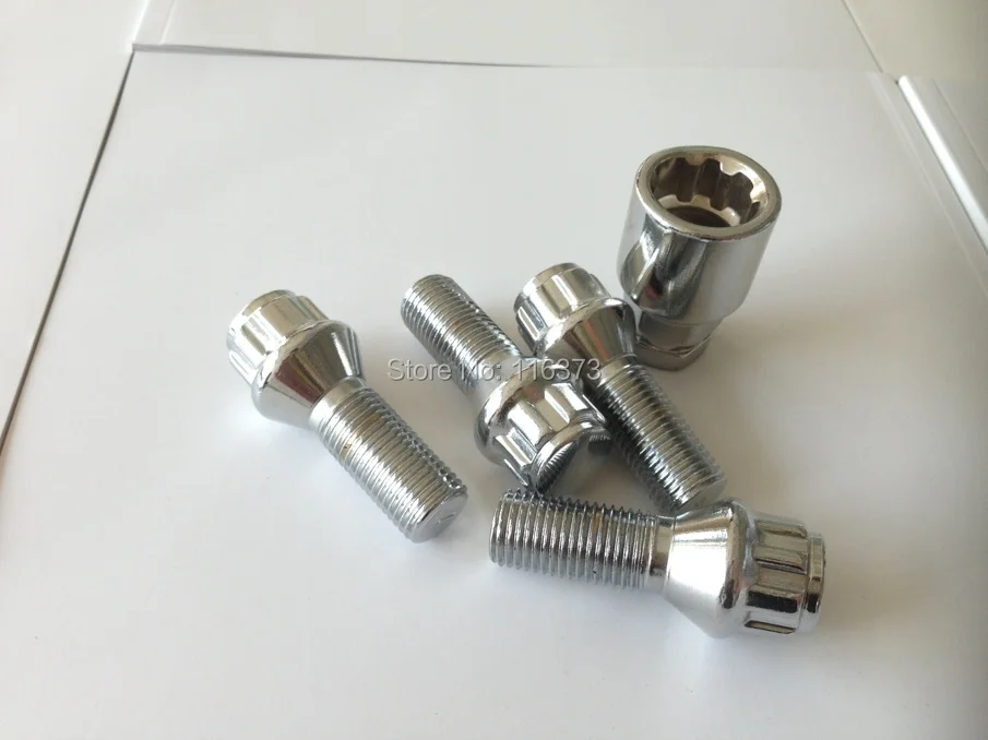 4 шт. противоугонные M12X1.5 конусные гайки для фиксации автомобильных колес с