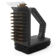 Grill Brush 3 1 Barbecue Brush, Scraper BBQ Brush Barbeque Plates Racks Burners Manufacturer Direct Outdoor BBQ tools Cleaning B