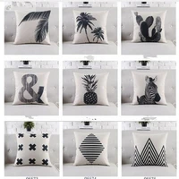 cushion tropical throw pillows pineapple decorative pillows cover black white decorative pillows for sofa