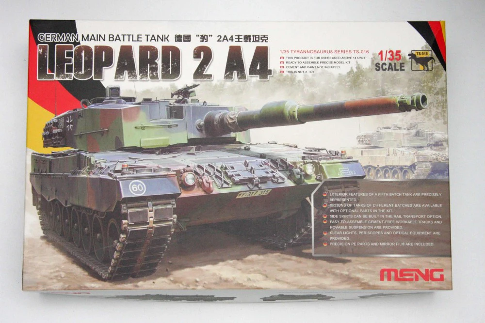 MENG TS016 масштаб 1/35 немецкий основной боевой танк leopard2 A4 пластиковый набор для