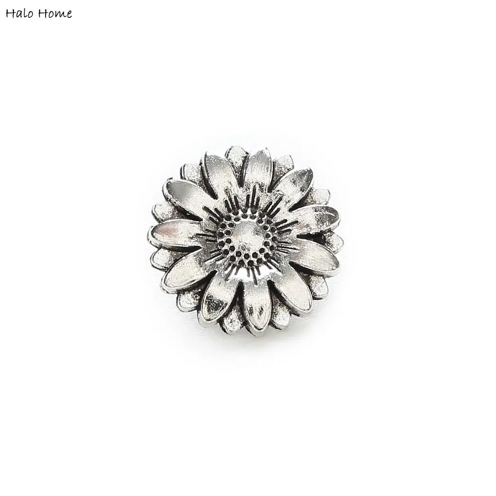 5 шт. 18 мм металлические пуговицы с цветочным принтом пальто одежды швейный Декор