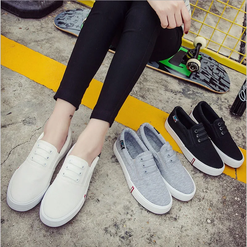 Wikileaks 2016 Горячий Продавать Женщины Повседневная Твердые Резинкой Холст Обувь