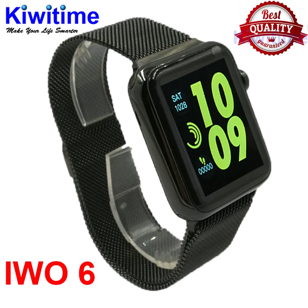 Bluetooth Смарт Браслет для проверки сердечного ритма 6 smartwatch корпус из нержавеющей стали для apple iOS iPhone и samsung xiaomi Android телефон не apple watch