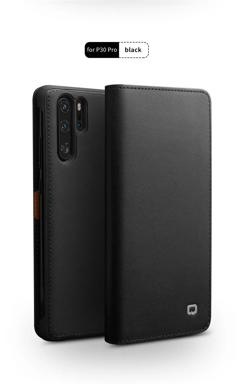 QIALINO, модный флип-чехол из натуральной кожи для huawei P30, 6,1 дюймов, ручной работы, с отделениями для карт, чехол для телефона huawei P30 Pro, 6,47 дюймов
