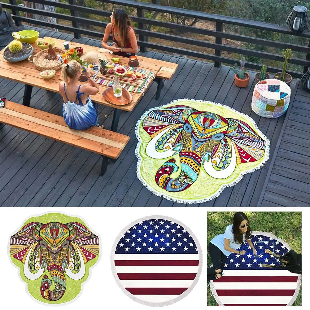 Полотенце инновационный слон Европейский стиль круглые пляжные полотенца