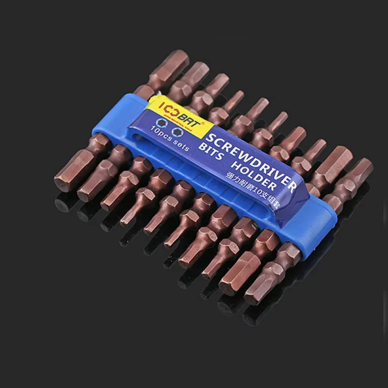 

10pcs/set Hex Screwdriver Bits S3 Stell Magnetic Electric Inner Hexagon Screwdriver Head Power Driver Tools