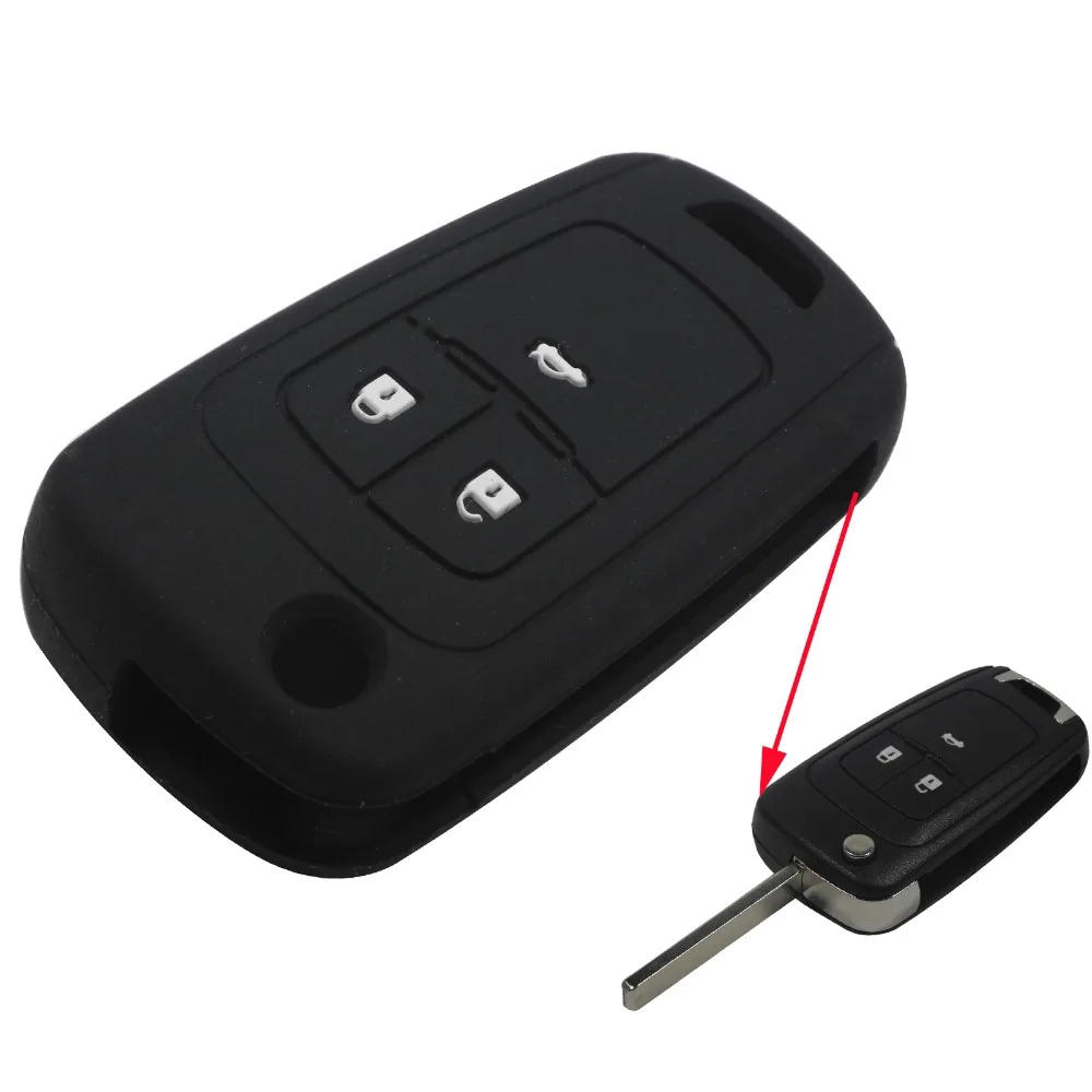 

jingyuqin 3 Buttons Silicone Key Cover For Buick Chevrolet Regal Lacrosse Encore Excelle GT/XT Opel Astra VAUXHALL MOKKA Zafira