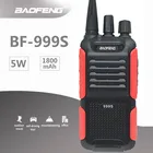 Рация Baofeng BF-999S PLUS, 5 Вт, 1800 мАч, 16 каналов, UHF Ham, любительская радиостанция, двусторонняя радиосвязь, приемопередатчик 999S, обновленная версия