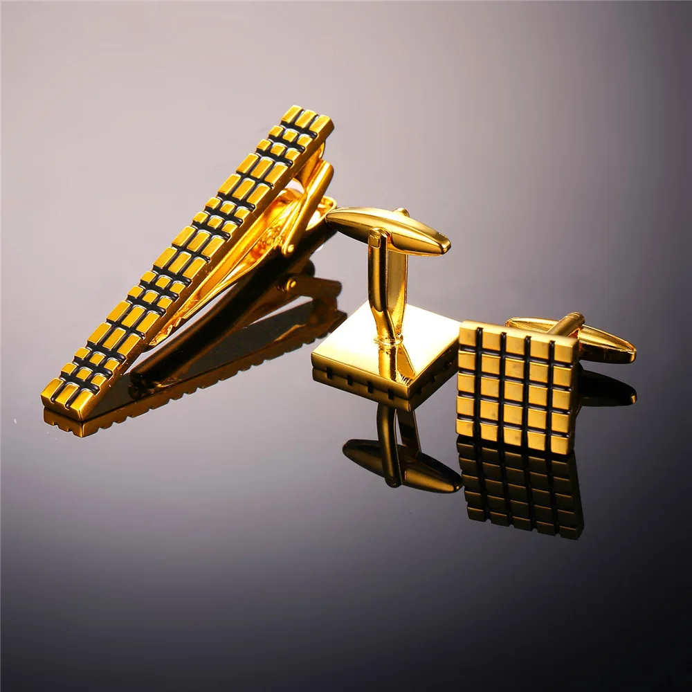 Набор зажимов для галстука роскошные запонки бренда высокого качества с