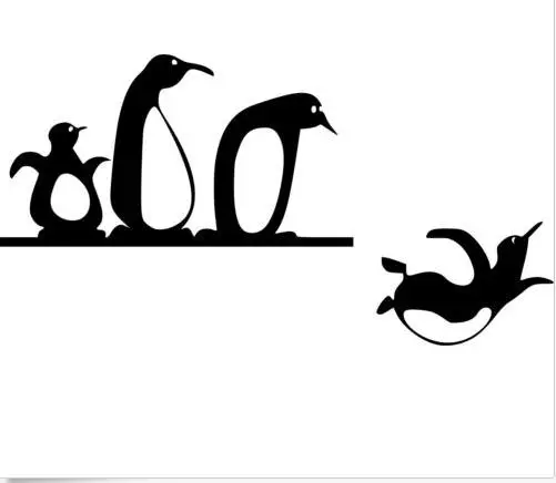 3 шт. настенный светильник с маленькими пингвинами | Дом и сад