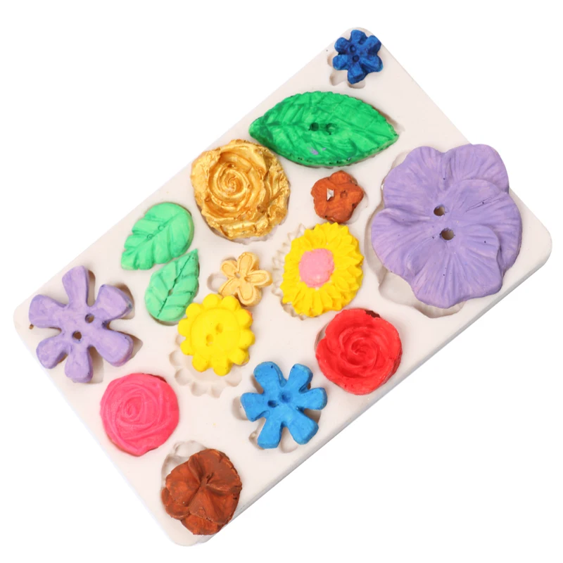 Sugarcraft текстура вязания Кнопка силиконовая форма торта границы Цветочные листья