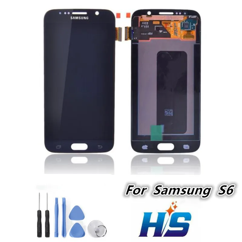 H.X.S для samsung Galaxy S6 ЖК дисплей сенсорный экран дигитайзер с рамкой|Экраны мобильных телефонов| |