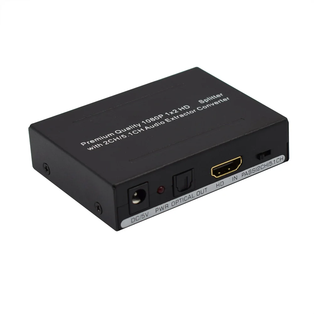 Для XBOX PS3 PS4 Smart HD HDMI сплиттер 2 порта 1080P 1x2 2CH/5.1CH Spdif Toslink + L/R аудио экстрактор
