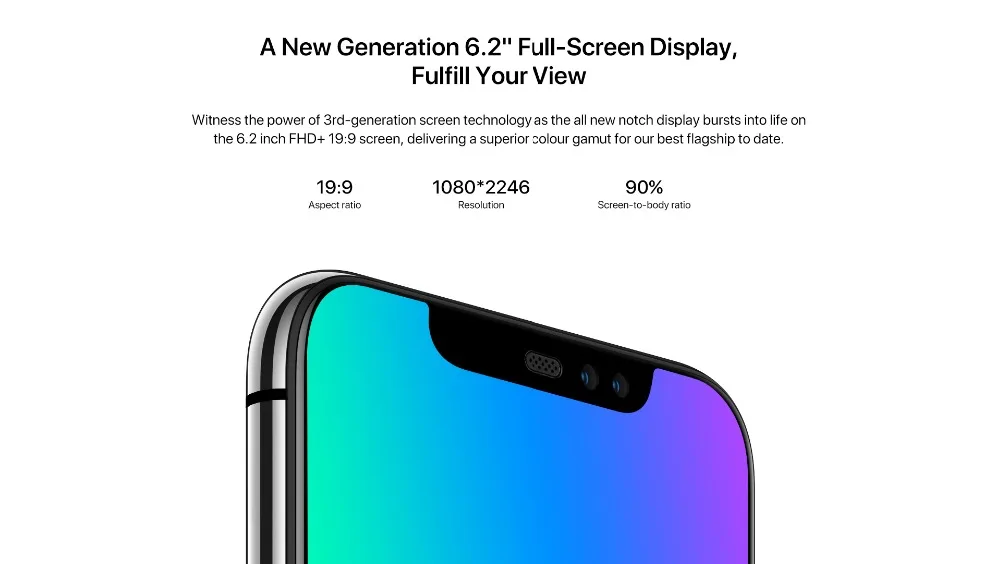 UMIDIGI Z2, глобальная версия, 6,2 дюйма, FHD, Android 8,1, смартфон Helio P23, 6 ГБ ОЗУ, 64 Гб ПЗУ, 4 камеры, 3850 мАч, мобильный телефон с функцией распознавания лица