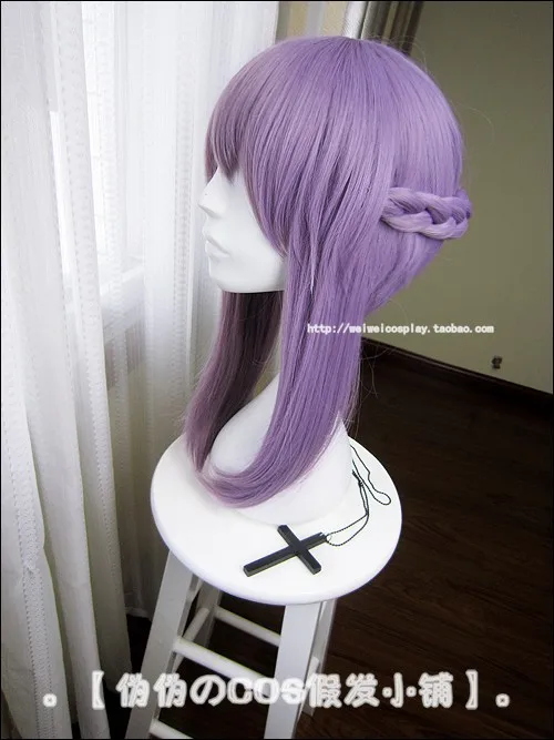 Парик для косплея Owari no Seraph Of The End Shinoa Hiragi термостойкий фиолетовые волосы|Костюмы