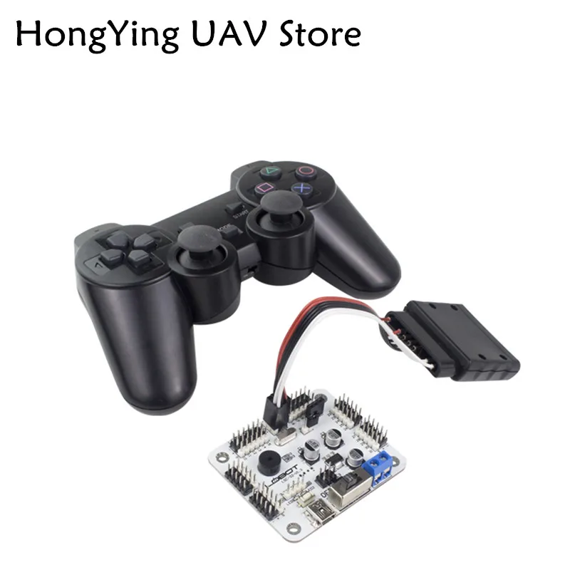 DIY 24 CH Servo контроллер с беспроводной ручкой PS2 защита от перегрузки по току пульт