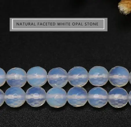 FACETED OPAL STONE Цена по прейскуранту завода натуральный матовый белый опал бусины 4-14 мм персонализированные модные ручной работы украшения граненые камни для изготовления ювелирных изделий - Цвет: FACETED OPAL STONE