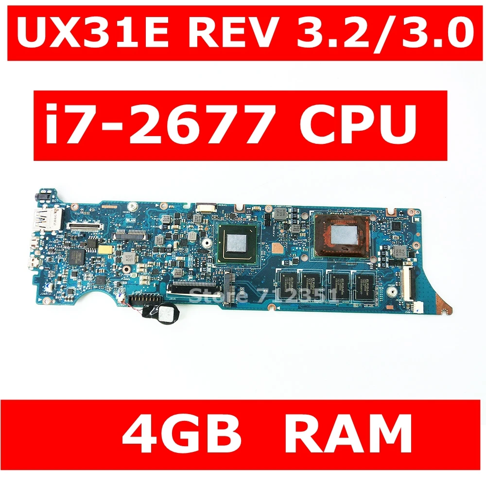 UX31E с i7 2677 Процессор процессор 4 Гб Оперативная память материнская плата REV3.2/3 0 для