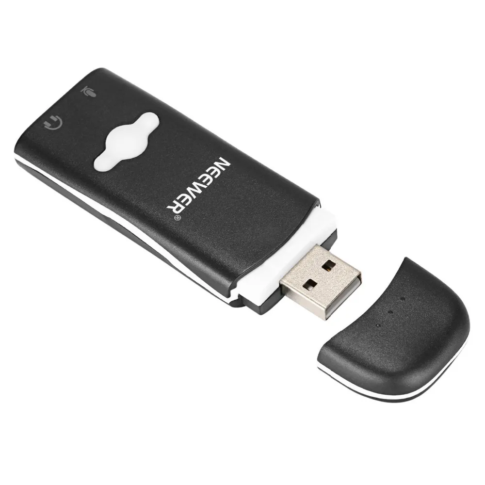 Neewer USB внешний стереозвук адаптер для ПК ноутбука записи совместим с Windows XP Vista 7 8 1