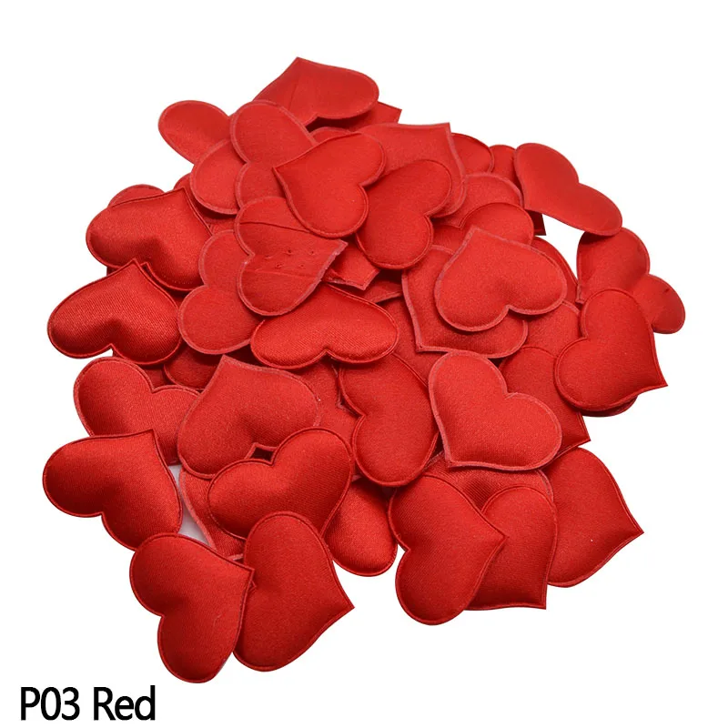 P03 Red 100 шт/12 г 3 см романтическая кровать конфетти в форме сердца губчатые лепестки для свадебного украшения комнаты стол Конфетти подарок на день Святого Валентина принадлежности - Цвет: P03 Red