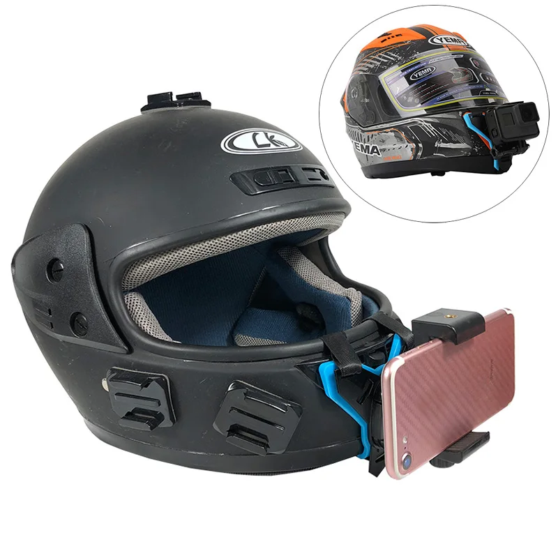 Кронштейн для подбородка мотоциклетного шлема Gopro SJCAM Xiaomi Yi экшн камеры и iPhone Samsung