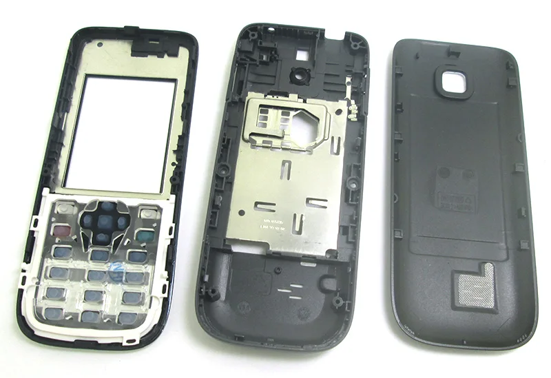 Черная полноразмерная клавиатура корпуса для Nokia 2730C 2730 Передняя Лицевая панель