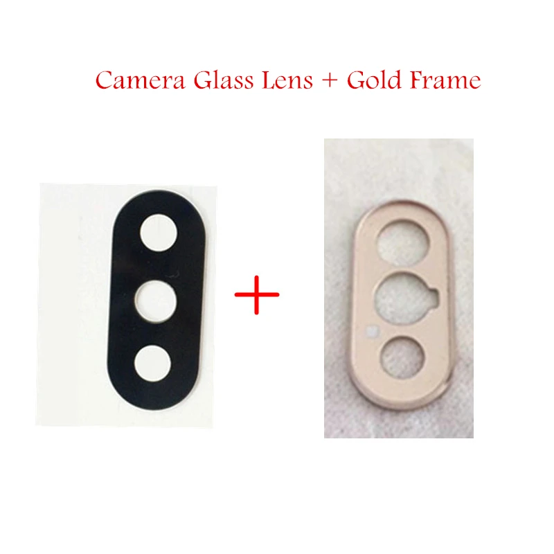 Gold with Frame Для Xiaomi Redmi Note 5 Pro задняя камера со стеклянными линзами с рамкой с клеем 3m Redmi Note5 Запасные части для ремонта - Цвет: Gold with Frame