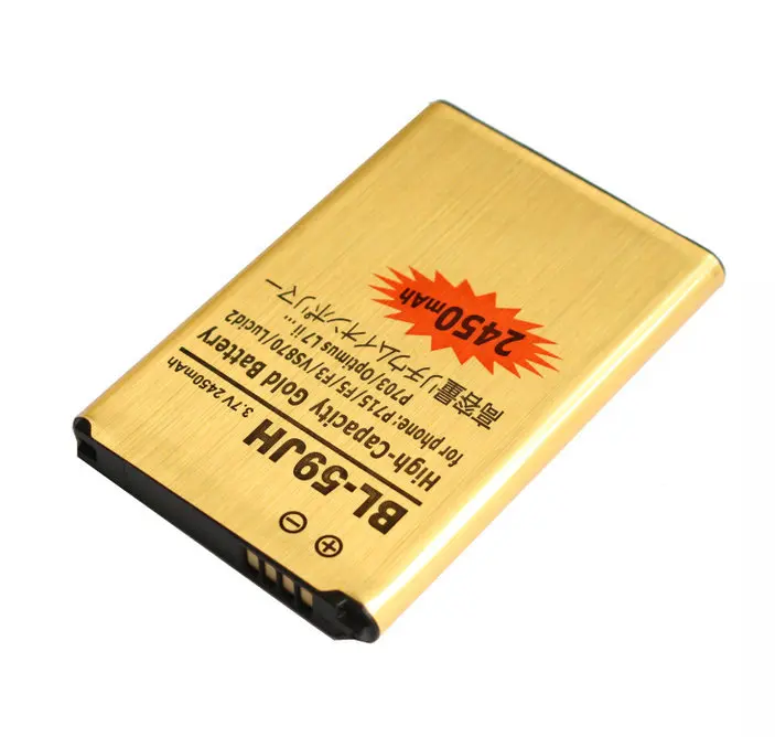1x2450 мА/ч BL 59JH золото запасная батарея для LG Optimus L7 II двойной P715 F5 F3 VS870 Lucid2 P703 P659 F6 D500