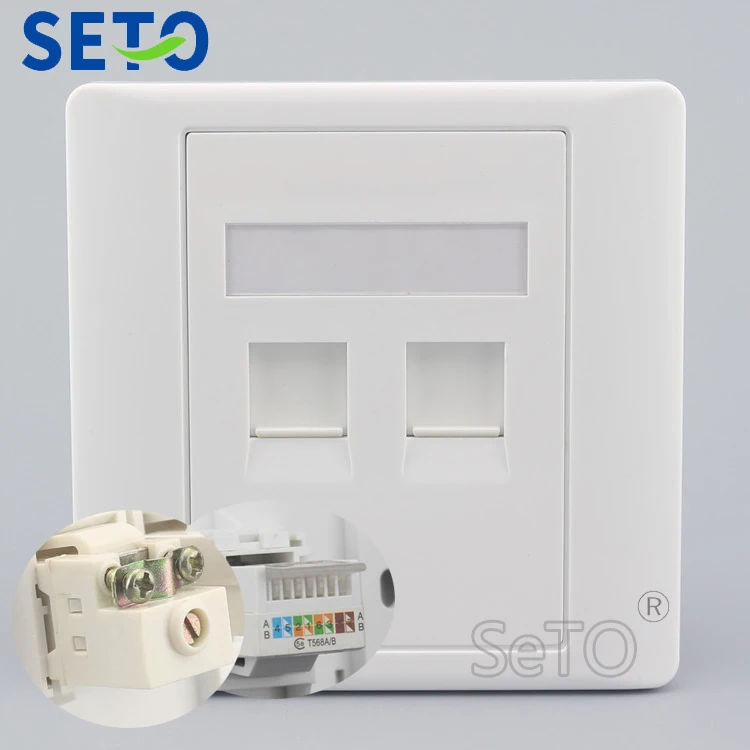 SeTo 86 Тип RJ45 Cat5e сетевая Lan + настенная панель для телевизора с замкнутым контуром