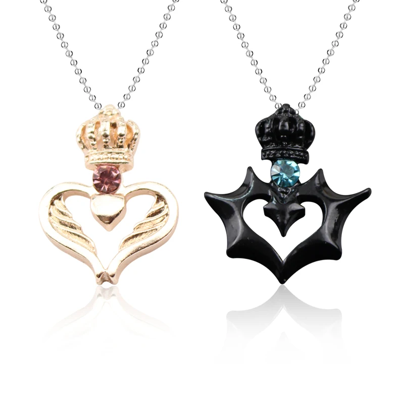 Новый ее король его ожерелье с надписью Queen Винтаж Черный цвет jewelry Корона себе