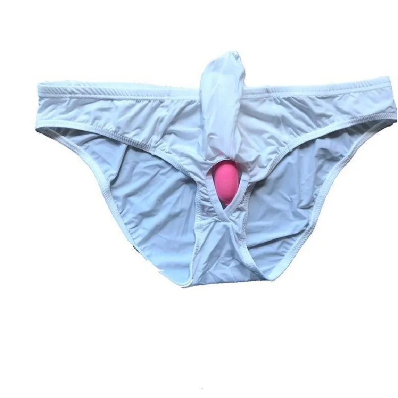 

Erotic Men's Brief Fad Ice Silk Sex Lower Body Convex Bag Elephant Nose Briefs Gladiator Clothing Nightclub Gay Couple Underwear