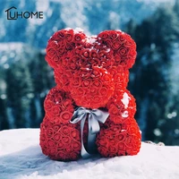 drop shipping 2540cm big bear artificial rose flower valentines day gifts for women birthday present wedding party decoration