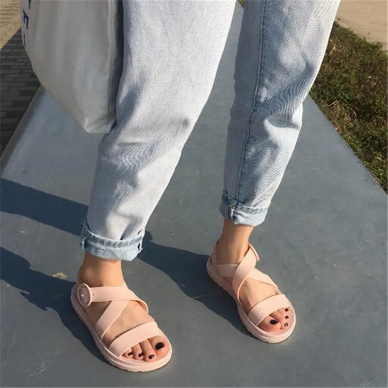 Женские летние сандалии с открытым носком римские женские шлепанцы 2019 | Обувь