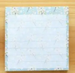 Цветок мультфильм лиса блокнот Сделай Сам Post It кавайные канцелярские школьные канцелярские принадлежности набор канцелярских принадлежностей блокнот милые Липкие заметки - Цвет: blue flower