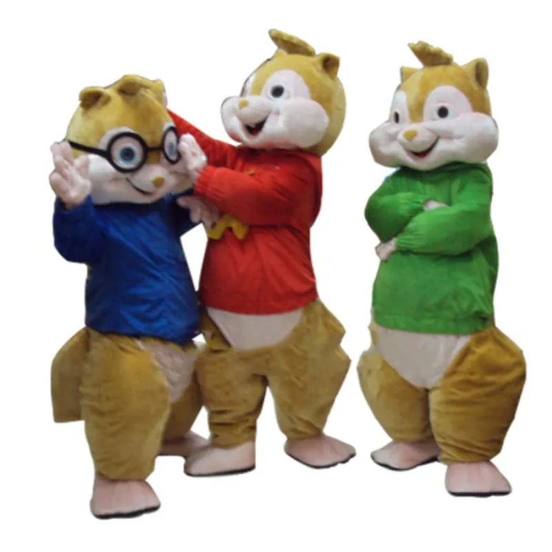 Горячая продажа Элвин и маскарадный костюм бурундука Chipmunks Cospaly мультяшный