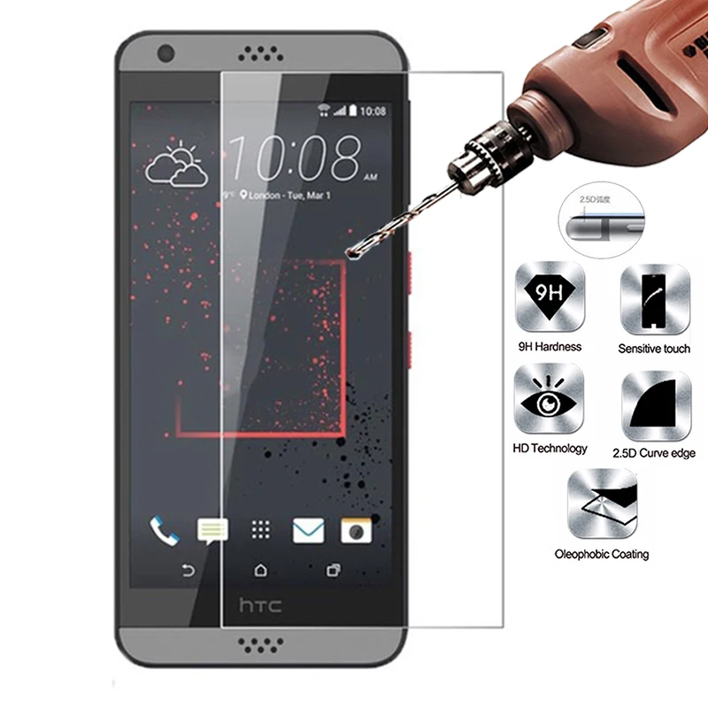 2.5D Закаленное стекло для HTC Desire 530 630 9H Высококачественная Взрывозащищенная