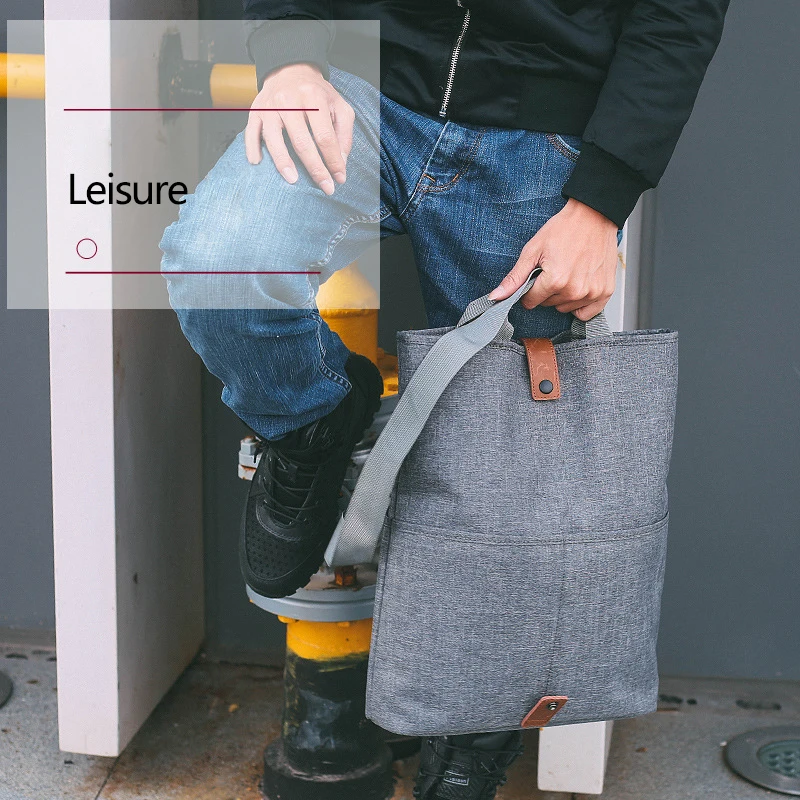 Мужская сумка через плечо Повседневная сумка-портфель с застежкой для ноутбука