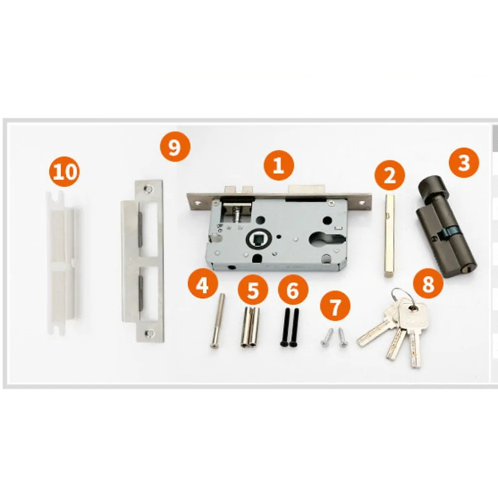 Современный модный матовый золотой закрытый бесшумный дверной замок для спальни