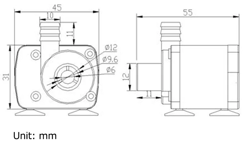 Bringsmart SR-280A Бесщеточный мини водяной насос 12 В DC 280-400L/H 1,4-2 м подводный фонтан микро насос системы водяного охлаждения