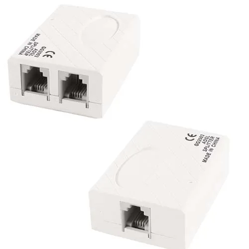 10 шт. ADSL широкополосный модем телефонной линии разделительный фильтр RJ11 RJ45 адаптер Белый